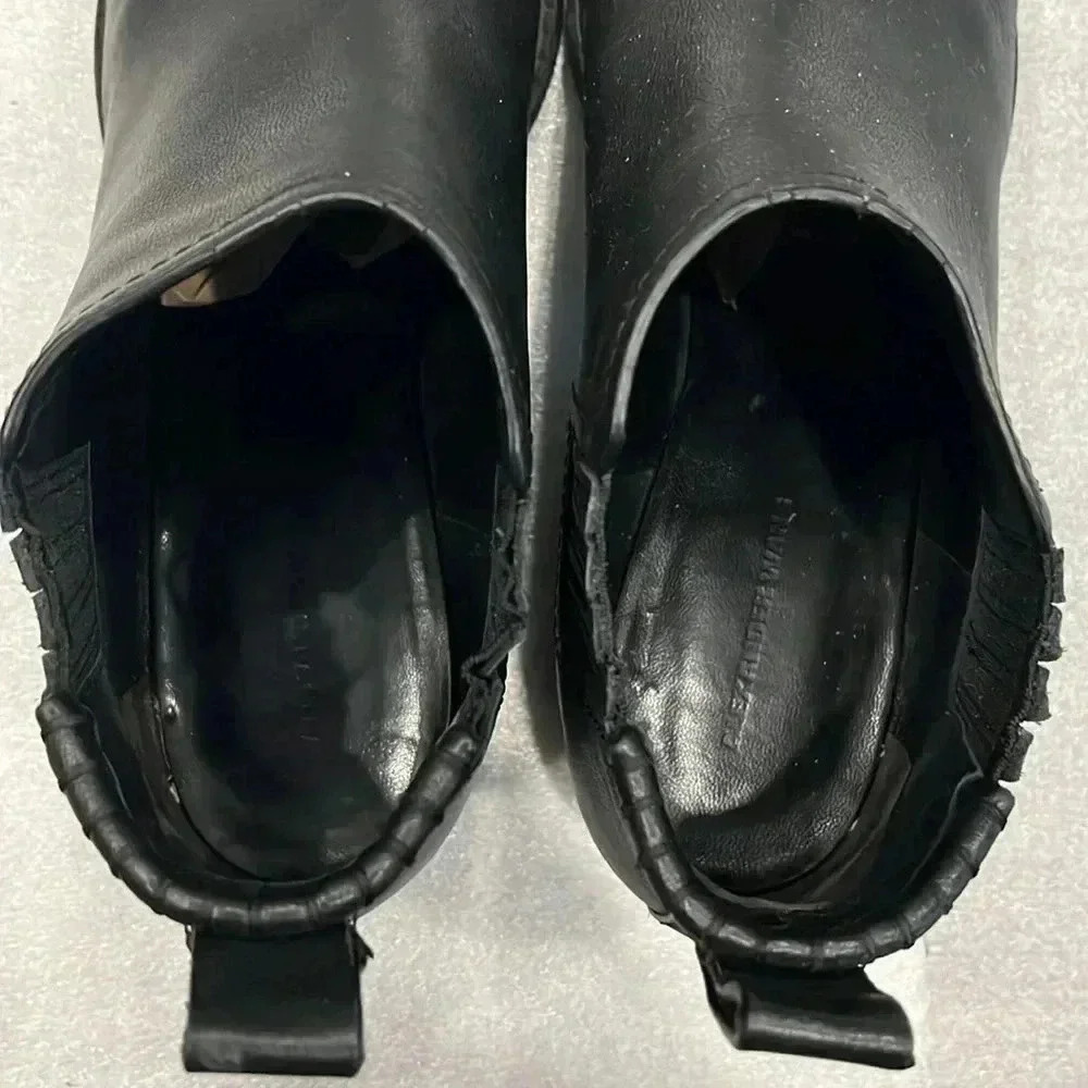 [38/7.5”]Alexander  Wang Kori Black Leather Chelsea Ankle Boots - Picture 7 of 10